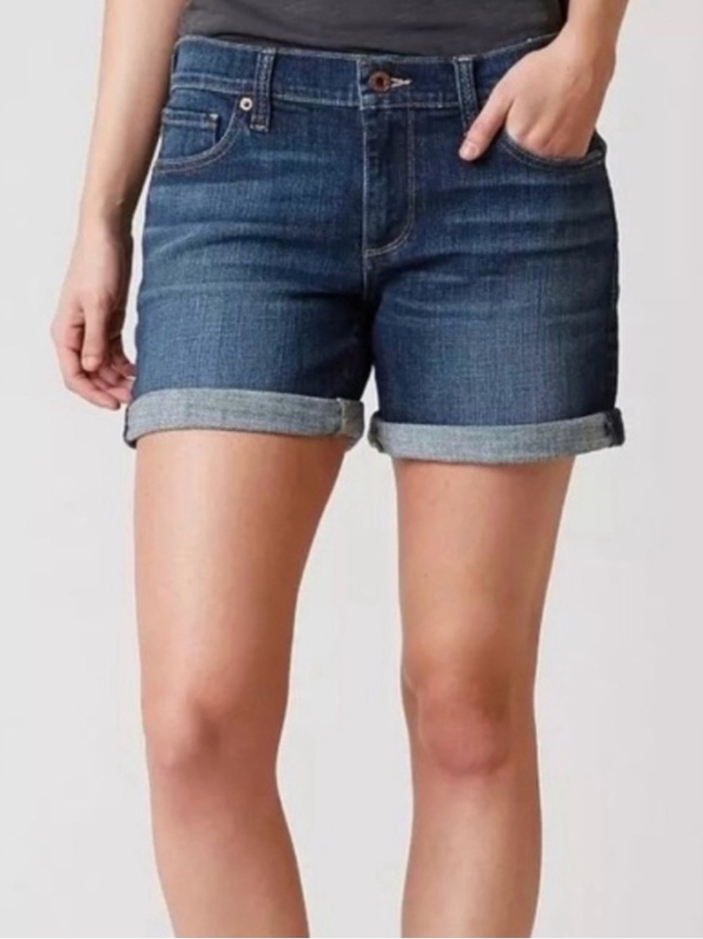 Lucky Brand the Rollup Blue Denim Shorts Size 12/31 in excellent condition